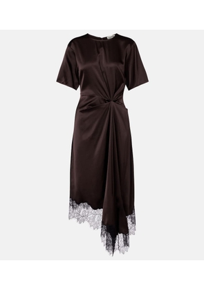 Staud Sonoma lace-trimmed silk-blend midi dress