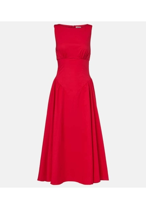 Staud Gwen cotton poplin midi dress