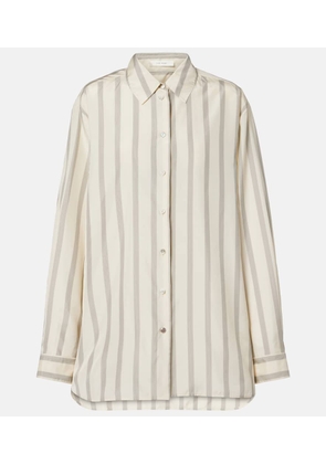The Row Sisilia striped silk shirt
