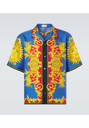 Versace Printed silk bowling shirt