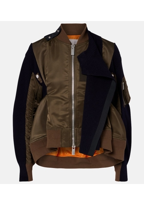 Sacai Paneled blouson jacket