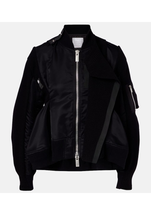 Sacai Paneled blouson jacket