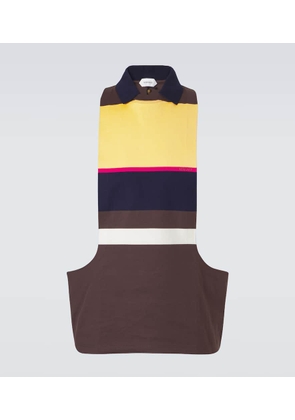 Versace Striped cotton tank top