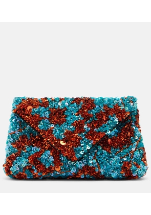 Dries Van Noten Embellished satin clutch