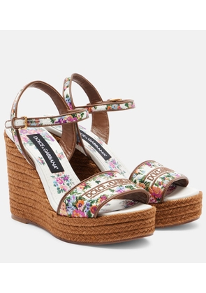 Dolce&Gabbana Floral espadrille wedges