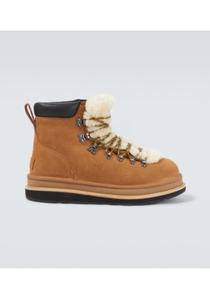 Sacai x UGG suede and shearling hiking boots