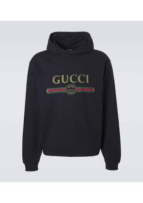 Gucci Logo cotton and cashmere jersey hoodie
