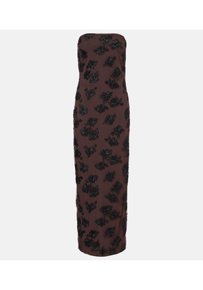 Rotate Beaded floral maxi dress