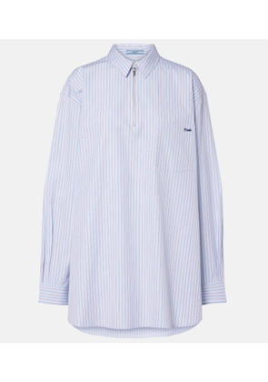 Prada Chevron striped oversized cotton shirt