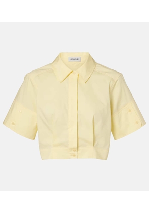 Simkhai Sabrina cotton-blend crop top