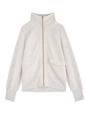 Varley Roxbury Stretch-jersey Sweatshirt - Ivory - M (UK12 / M)