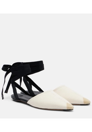 Jacquemus Embroidered canvas flats