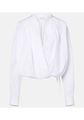 Dries Van Noten Draped cotton blouse