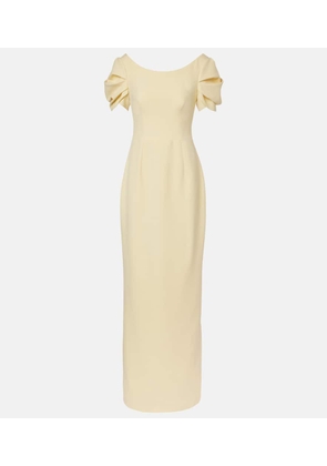 Safiyaa Vanna draped crepe gown