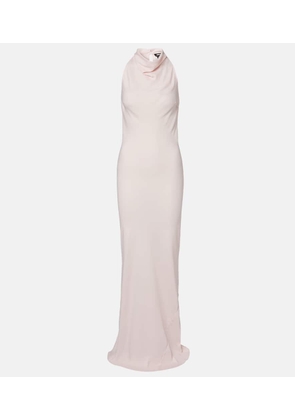 Rotate Halterneck satin gown