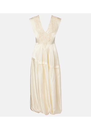 Xu Zhi Lace-trimmed maxi dress