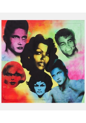 Versace Printed silk twill scarf