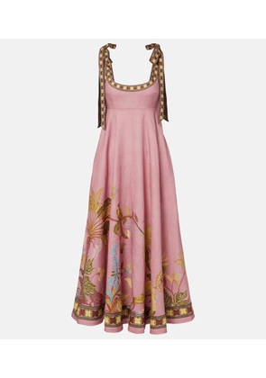 Alemais Zuri Ballet printed linen maxi dress