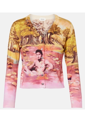 Versace Printed silk cardigan