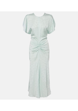 Victoria Beckham Gathered jacquard midi dress
