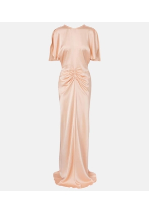 Victoria Beckham Isabella gathered satin gown