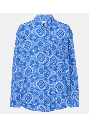 Heidi Klein Mykonos printed silk shirt