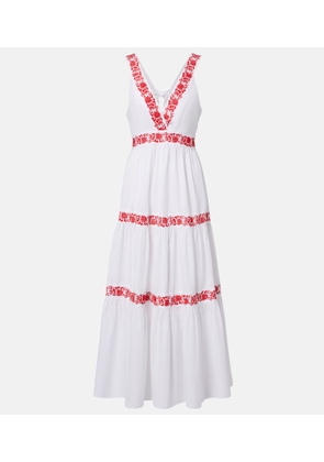 Heidi Klein Petalia embroidered cotton maxi dress
