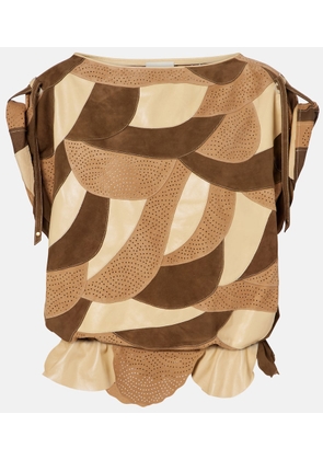Isabel Marant Dalmy perforated suede top