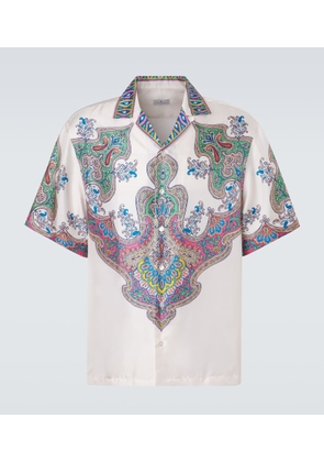Etro Paisley silk twill bowling shirt
