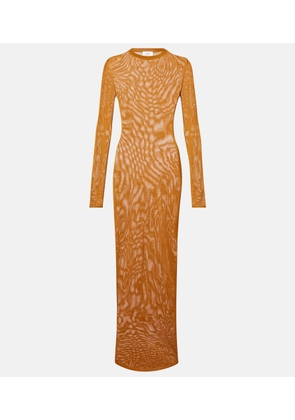Saint Laurent Knitted semi-sheer maxi dress