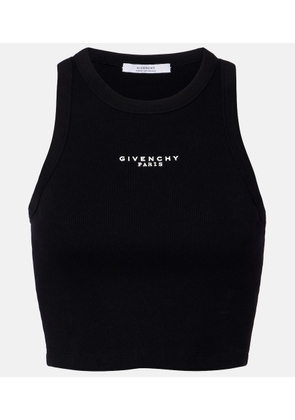 Givenchy Cropped logo cotton tank top
