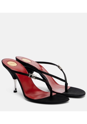 Saint Laurent Jerry crepe satin thong sandals