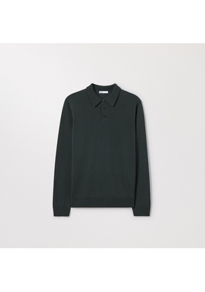 The Merino Wool Polo Dark Green