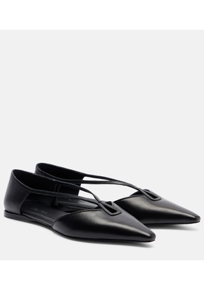 Max Mara Amatassa leather ballet flats