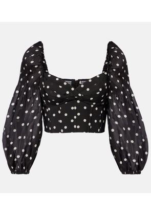 Zimmermann Polka-dot crop top