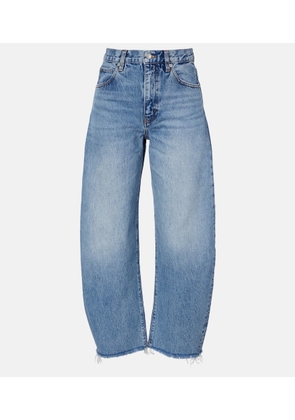 Frame Bubble cropped barrel-leg jeans