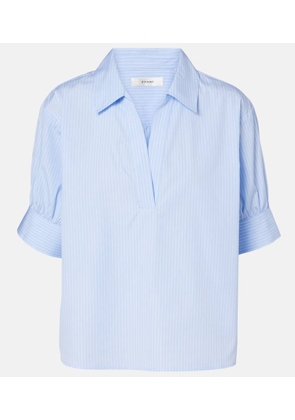 Frame Popover striped cotton poplin top