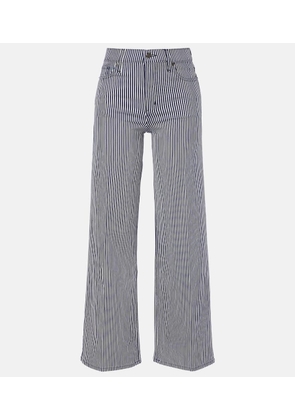 Frame Le Slim Palazzo striped wide-leg pants