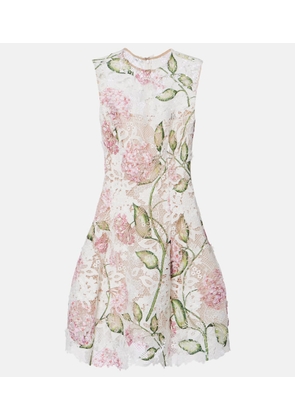 Oscar de la Renta Embroidered cocktail dress