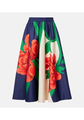 La DoubleJ Ballerina floral cotton midi skirt