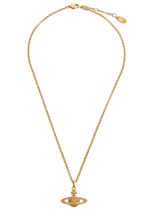 Vivienne Westwood Mini Bas Relief Embellished orb Necklace - Gold - One Size