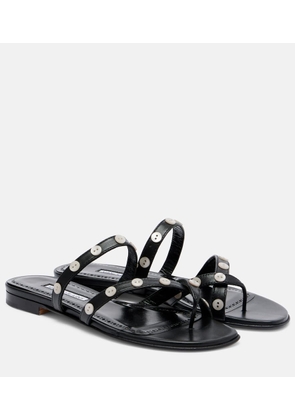 Manolo Blahnik Irafli embellished leather thong sandals