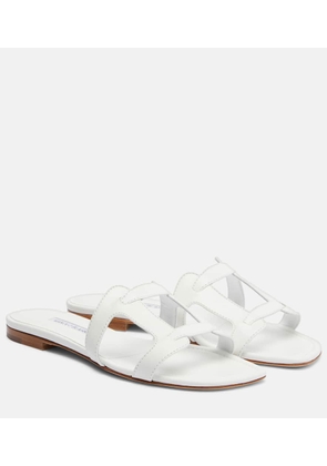 Manolo Blahnik Grellanuflat leather slides