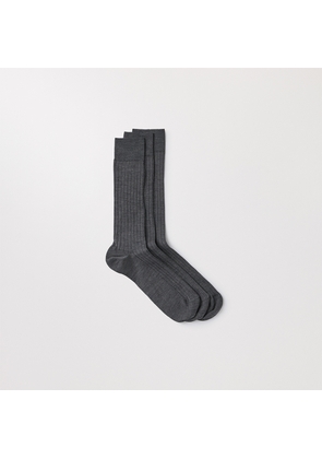 The Merino Sock 3-Pack Charcoal Melange