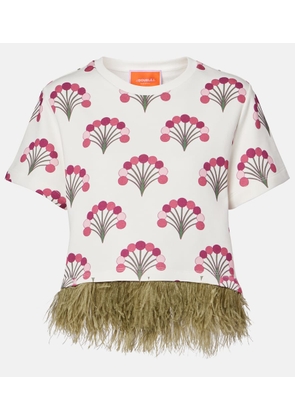 La DoubleJ La Scala printed cotton jersey T-shirt