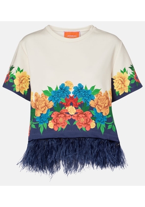La DoubleJ La Scala floral cotton jersey T-shirt