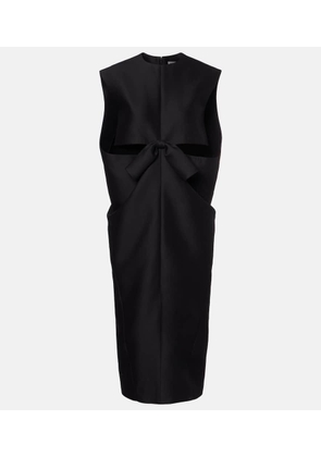Balenciaga Cutout crepe satin midi dress