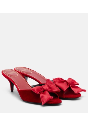 Valentino Garavani Marie A bow-detail velvet mules