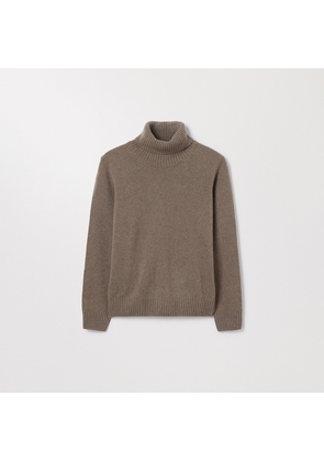 The Cashmere Roll Neck Brown
