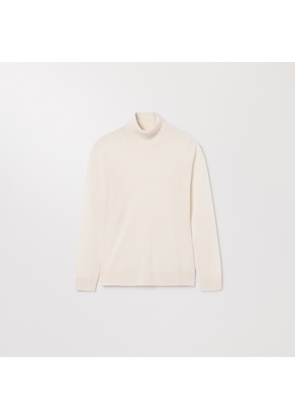 The Merino Turtleneck Off White